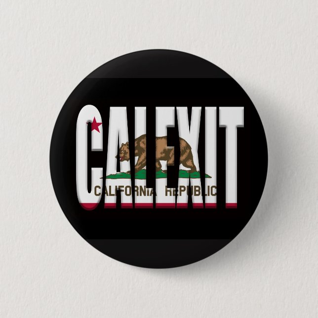Calexit and California Flag Button (Front)