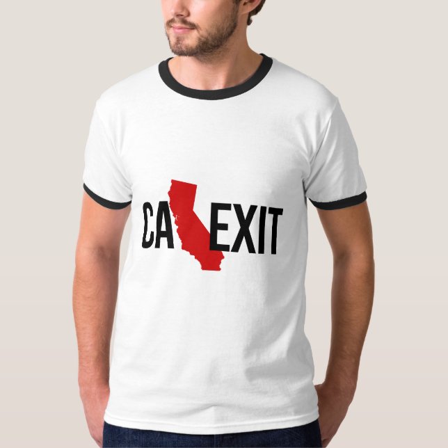 Calexit - California Exit - red - -  T-Shirt (Front)