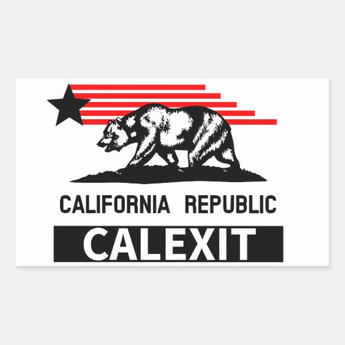Calexit California Rectangular Sticker