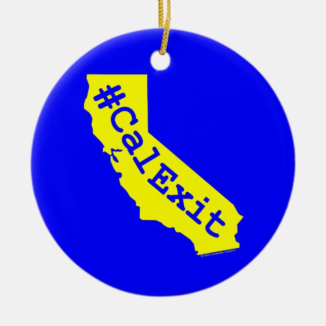 CalExit Ceramic Ornament (Front)