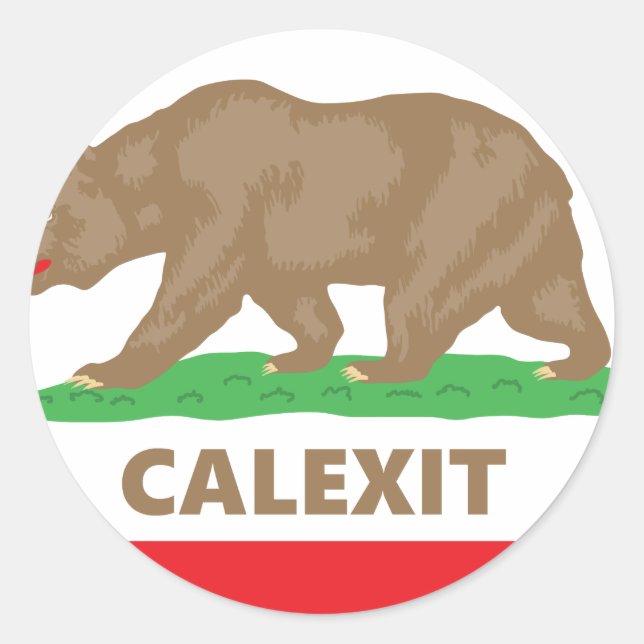 Calexit Classic Round Sticker (Front)