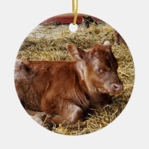 Calf Ceramic Ornament
