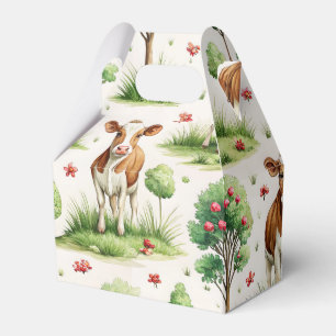 Calf/cow Apple Tree in a Field Favor Boxes
