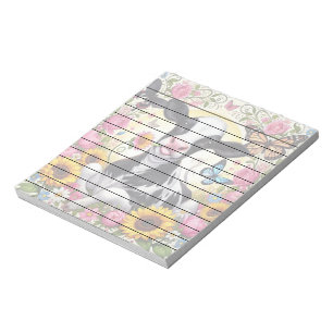 Calf in a Vibrant Floral and Butterfly Wonderland Notepad