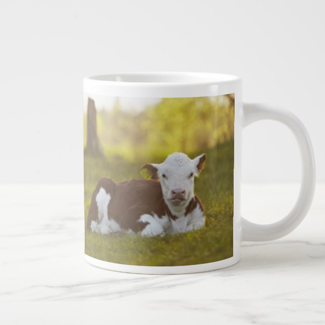 Calf Resting Giant Coffee Mug (Right)