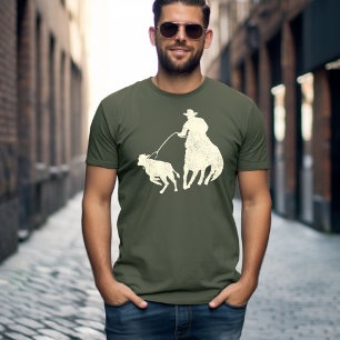 Calf Roping Cowboy T-Shirt