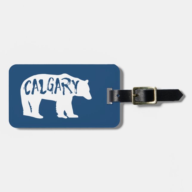 Calgary Alberta Bear Luggage Tag (Front Horizontal)