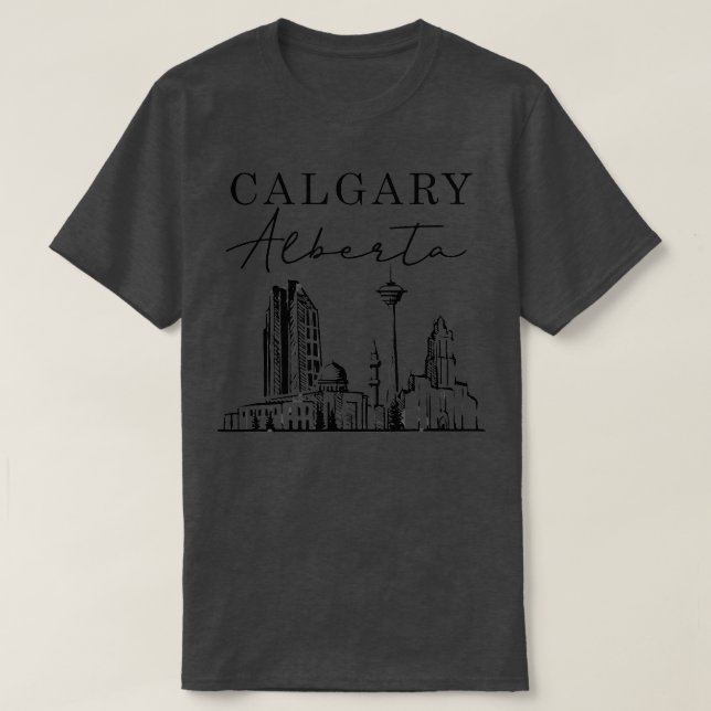Calgary Alberta Calgary Traveling Vacation Canada  T-Shirt (Design Front)