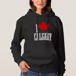 Calgary Alberta Canada Maple Leaf Canadian Flag Pr Hoodie