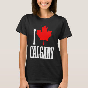 Calgary Alberta Canada Maple Leaf Canadian Flag Pr T-Shirt