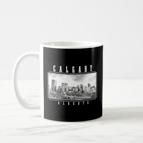 Calgary Alberta Canada Skyline Pride Vintage Canad Coffee Mug
