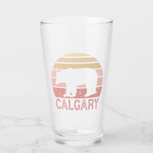 Calgary Alberta Retro Bear Glass