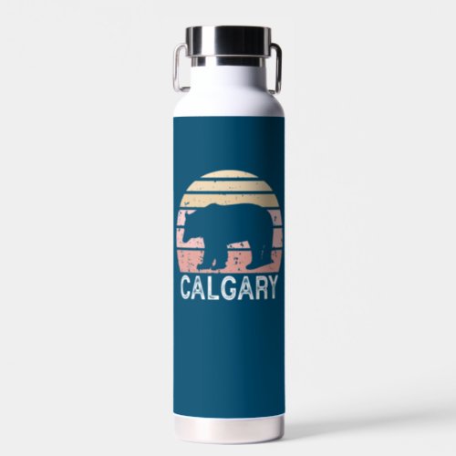 Calgary Alberta Retro Bear Water Bottle