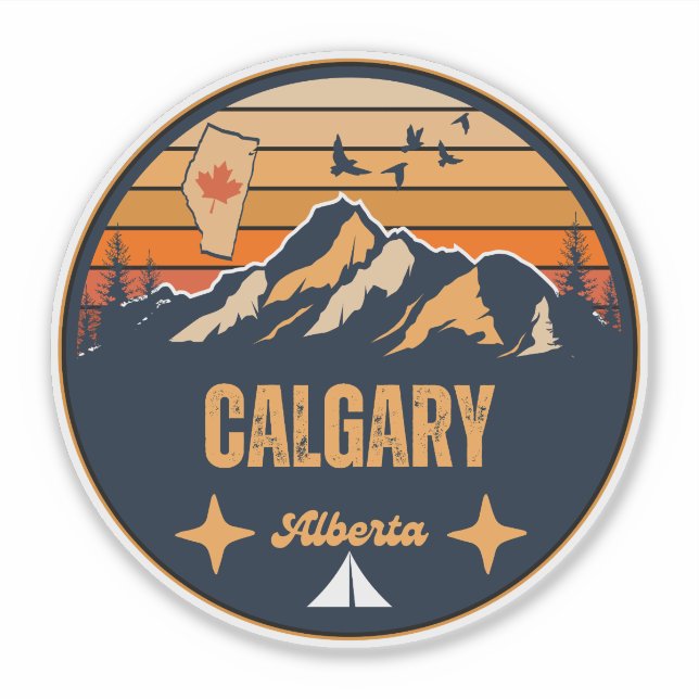 Calgary, Alberta Sticker (Front)