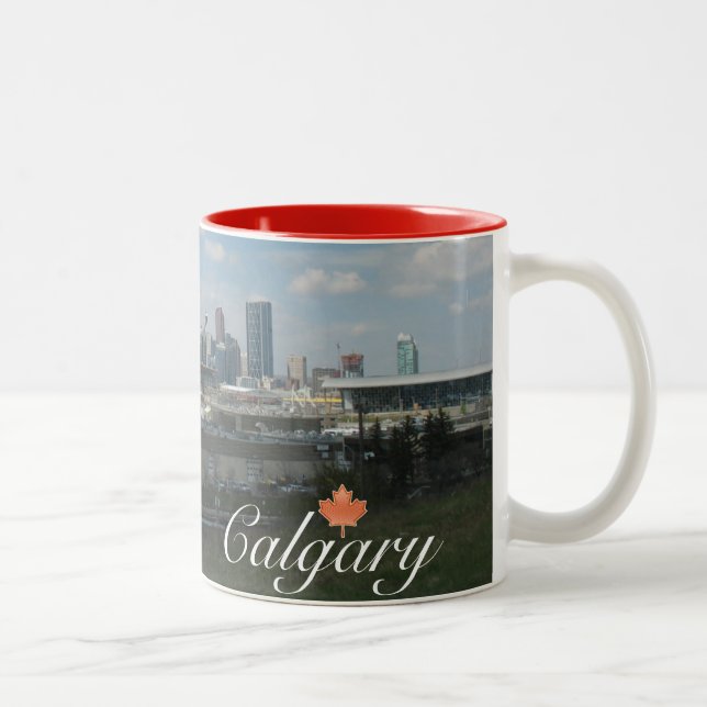 Calgary Alberta Two-Tone Coffee Mug (Right)