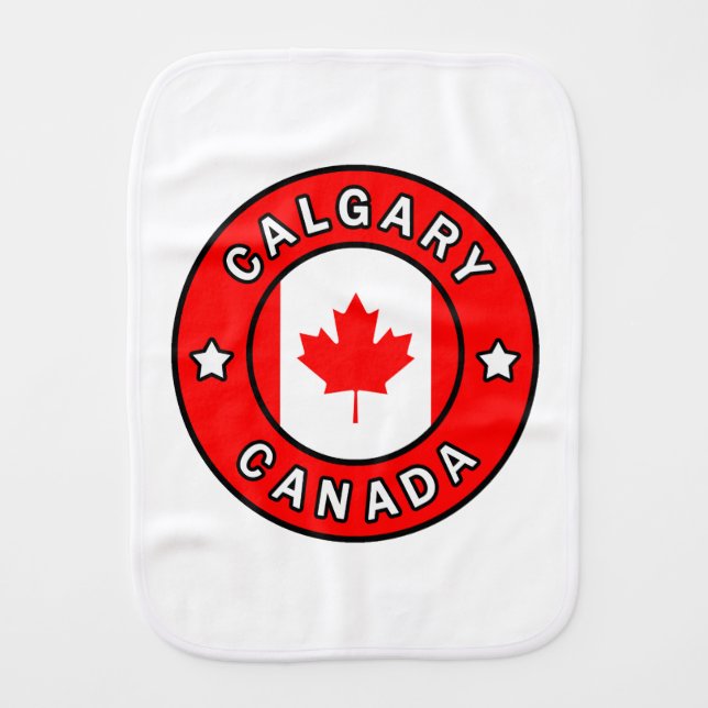 Calgary Canada Burp Cloth (Front)