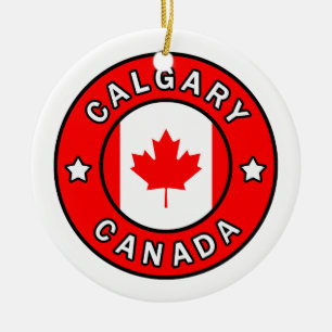 Calgary Canada Ceramic Ornament