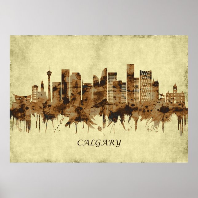 Calgary Canada Cityscape Poster (Front)