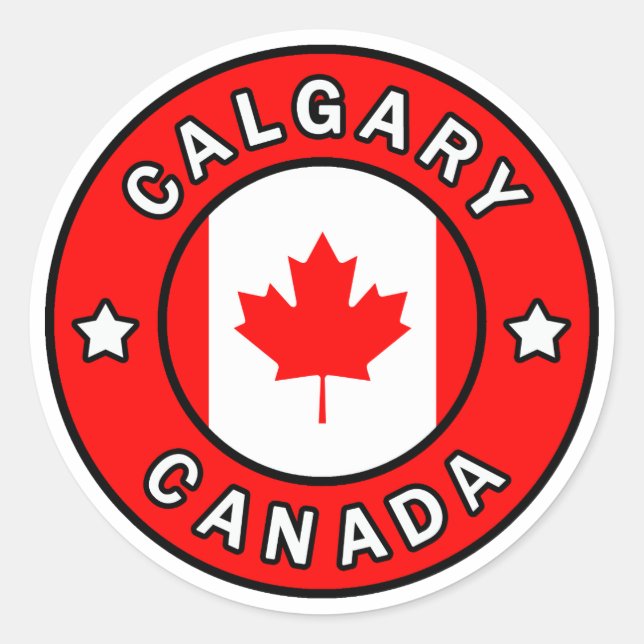 Calgary Canada Classic Round Sticker (Front)