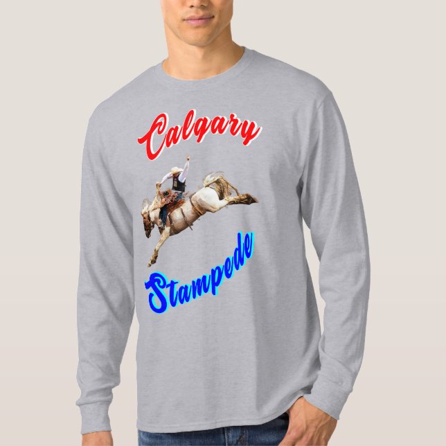 Calgary Canada Horses July Riders Calgary Stampede T-Shirt (Front)