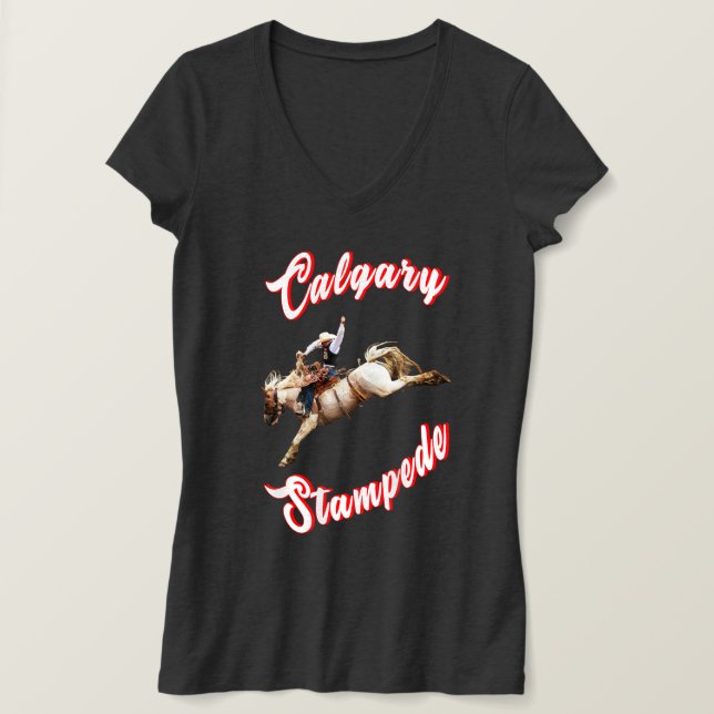 Calgary Canada Hourse July Riders Calgary Stampede T-Shirt (Design Front)