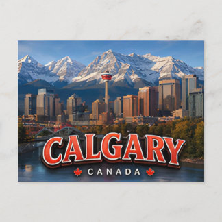 Calgary Canada Rockies Gateway Western Travel 🏔️ Postcard