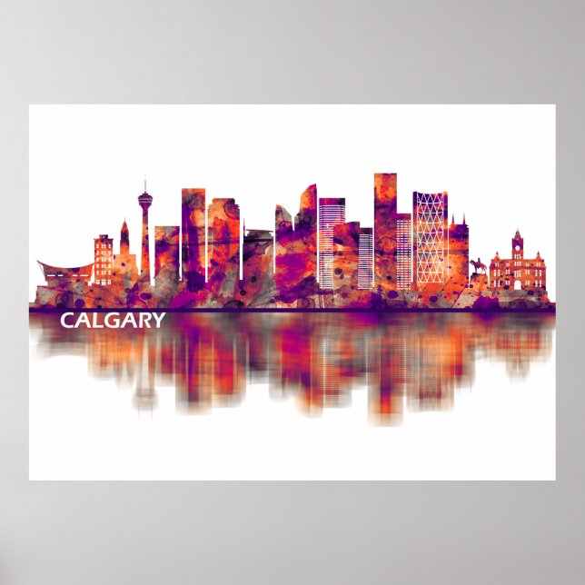 Calgary Canada Skyline Poster (Front)