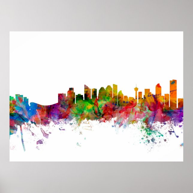 Calgary Canada Skyline Poster (Front)