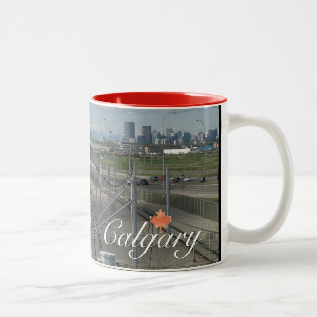 Calgary Canada Souvenir Two-Tone Coffee Mug (Right)