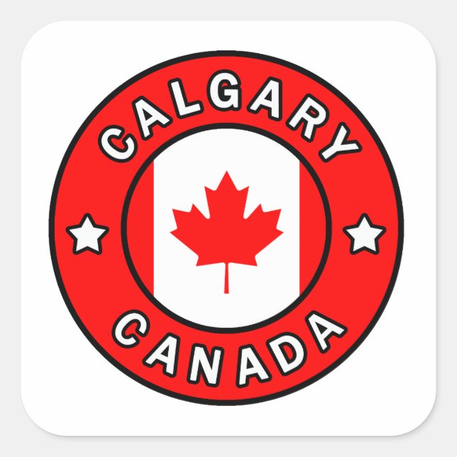Calgary Canada Square Sticker (Front)