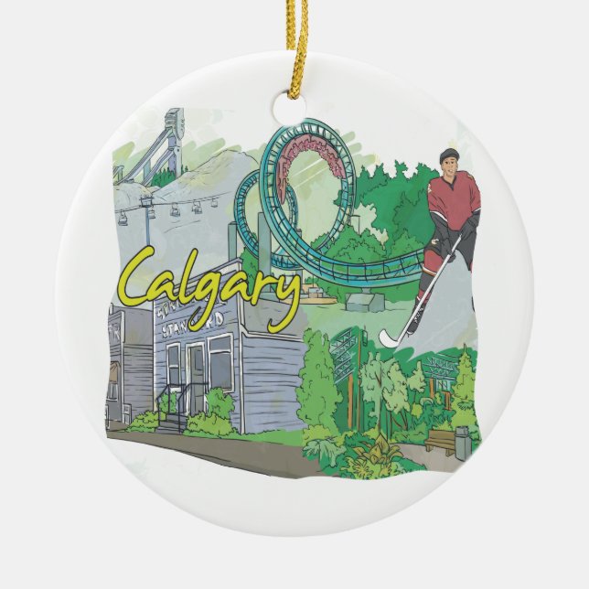 Calgary Ceramic Ornament (Front)