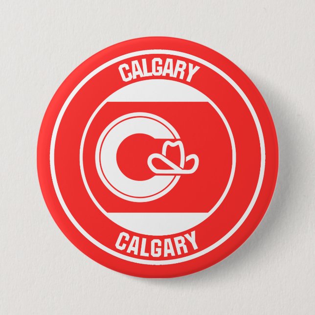 Calgary Columbia Round Emblem Button (Front)