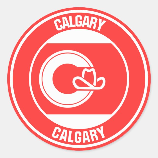 Calgary Columbia Round Emblem Classic Round Sticker (Front)