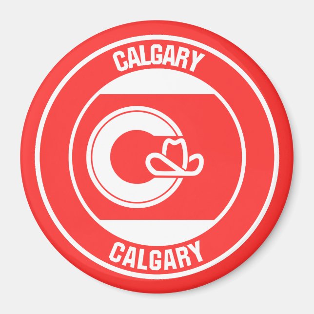 Calgary Columbia Round Emblem Magnet (Front)