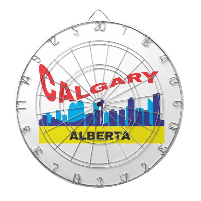 Calgary Dartboard With Darts (Front)