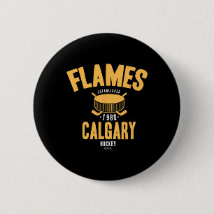 Calgary Flames Hockey Puck Nhl Officially Licensed Button