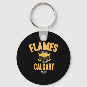 Calgary Flames Hockey Puck Nhl Officially Licensed Keychain