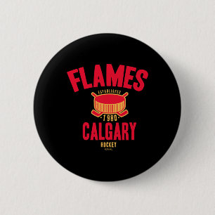 Calgary Flames Hockey Puck White Nhl Officially Li Button