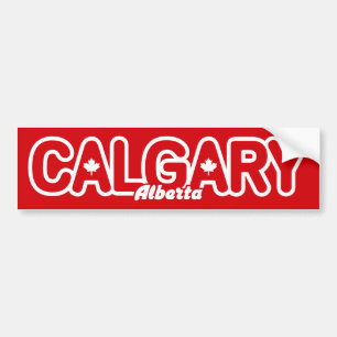 Calgary Leaf Bumper Sticker