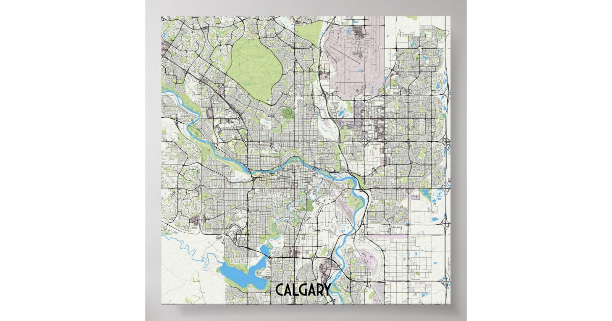 Calgary map poster | Zazzle