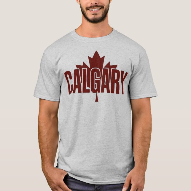 Calgary  Maple Leaf Graphic T-Shirt – AB (Front)