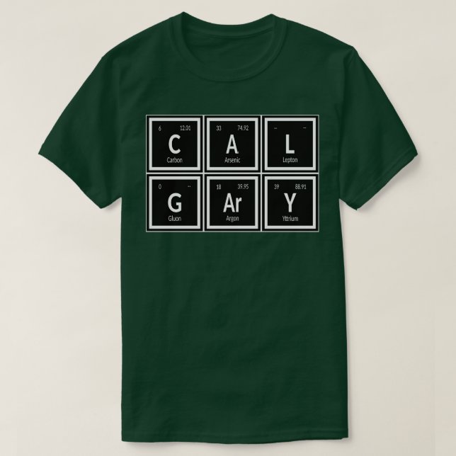 Calgary Periodic Table T-Shirt (Design Front)