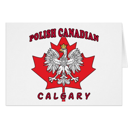 Calgary Polish Canadian Leaf Cards (Front Horizontal)