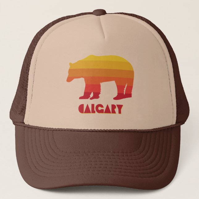 Calgary Rainbow Bear Trucker Hat (Front)