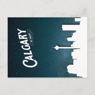 Calgary skyline by night - Postcard