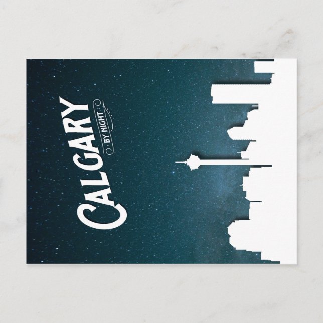 Calgary skyline by night - Postcard (Front)