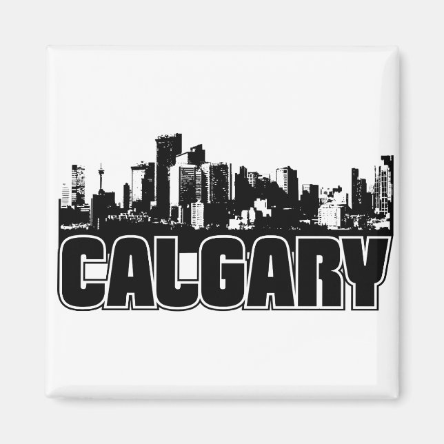 Calgary Skyline Magnet (Front)