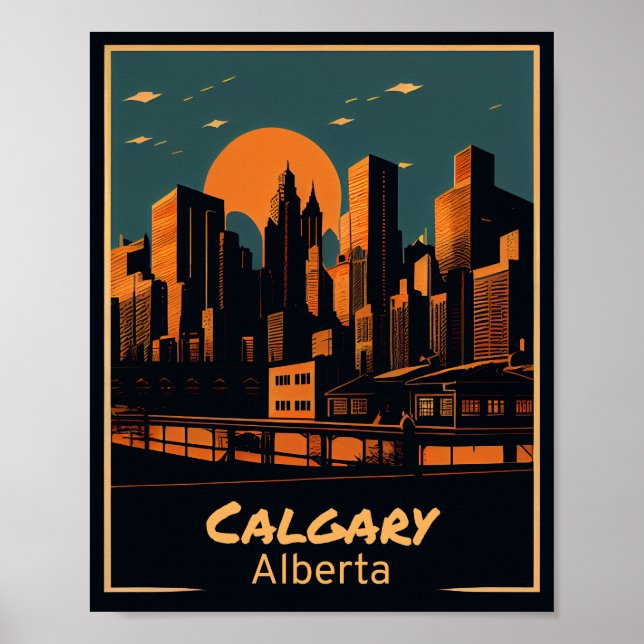 Calgary Vintage Art Poster (Front)