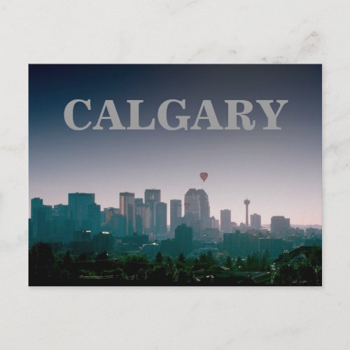 Calgary with Balloons Postcard
