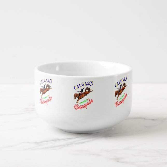 Calgary Yeehaw Stampede Soup Mug (Front)